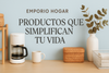 genera una imagen de portada de mi tienda que contenga el siguiente texto, Productos que simplifican tu vida